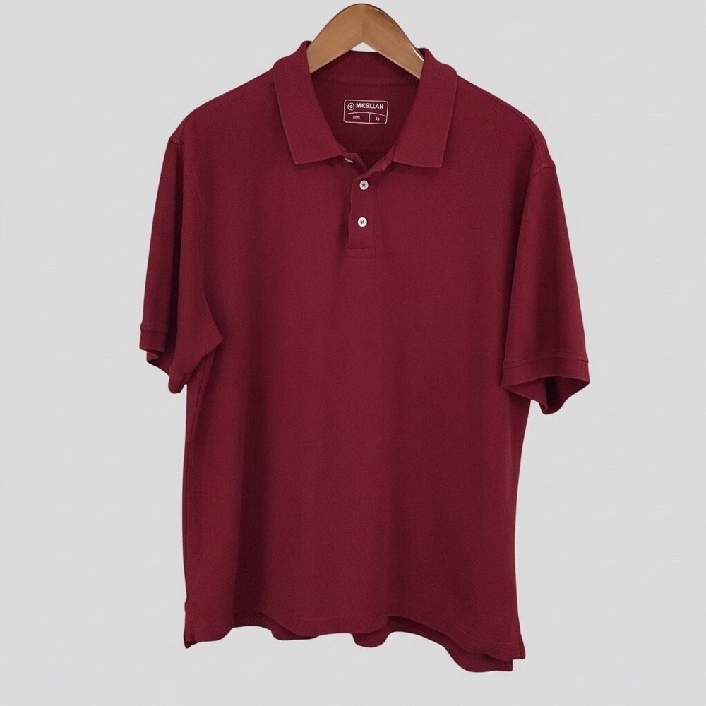 Magellan Outdoors Mens Red Short Sleeve Polo Shirt XL 100% Cotton